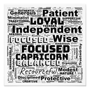 Impression Photo Capricorne Zodiac Mot Cloud Inspiration