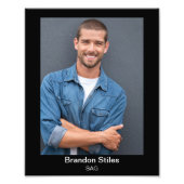 Impression Photo Capture d'écran par action pour acteurs 8x10 Texte (Devant)