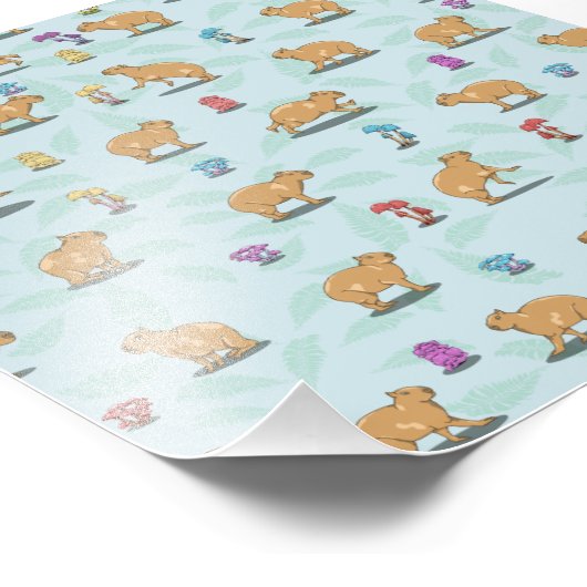 Impression Photo Capybara et mushroom pattern (Coin)