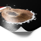Impression Photo Capybara Noël drôle  (Coin)