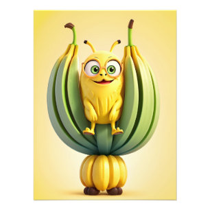Impression Photo Caractère de banane drôle