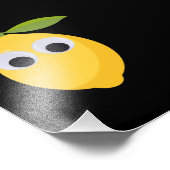 Impression Photo Caractère de citron, fruit doux aux yeux de googne (Coin)