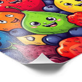 Impression Photo Caractère de dessin de fruits Alimentation amusant (Coin)