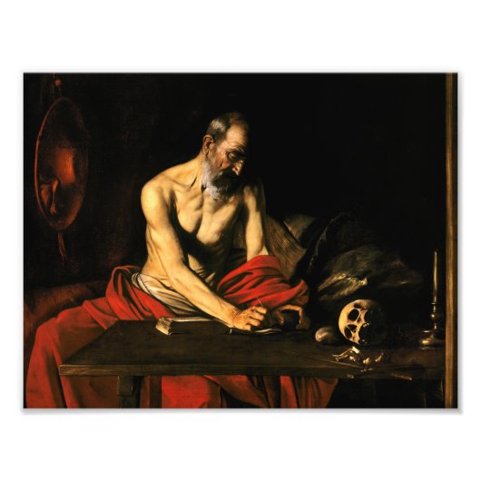 Impression Photo Caravaggio - Écriture Saint Jérôme (Devant)