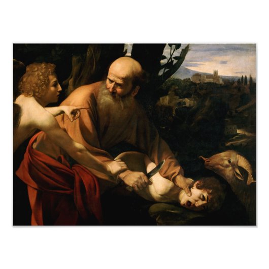 Impression Photo Caravaggio - Sacrifice d'Isaac (Devant)