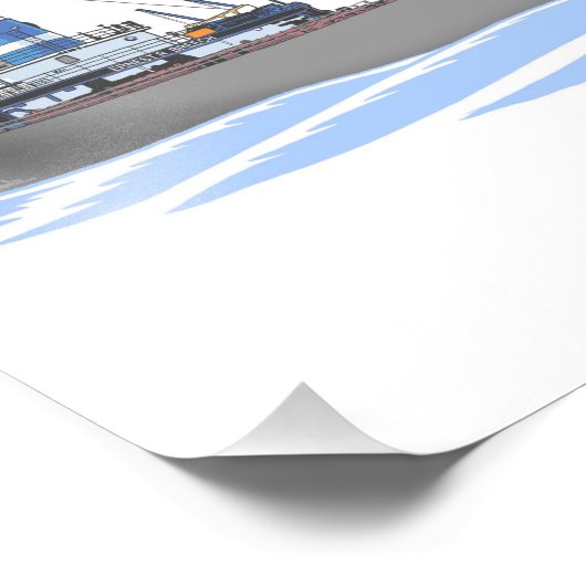 Impression Photo cargo des Grands Lacs Ernest R. Breech Rouge Steel (Coin)