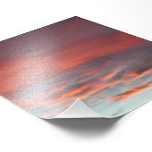 Impression Photo Carré Pastel Aqua Pink Nuages Sunset 4x4 (Coin)