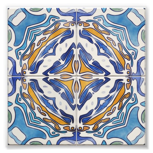 Impression Photo Carreaux bleus (Devant)