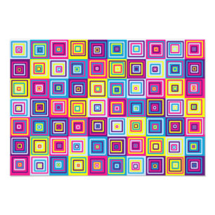 Impression Photo Carrés géométriques colorés