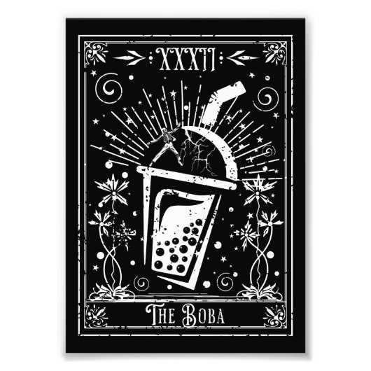 Impression Photo Carte Boba Tea Tarot (Devant)