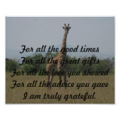 Impression Photo carte d'appréciation du pasteur (Devant)