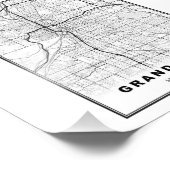 Impression Photo Carte de Grand Rapids (Coin)