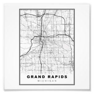 Impression Photo Carte de Grand Rapids