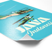 Impression Photo carte de Java indonésie (Coin)