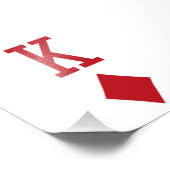 Impression Photo Carte de jeu rouge King of Diamonds (Coin)