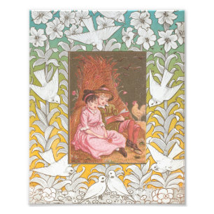 Impression Photo Carte de la Saint-Valentin d'époque victorienne an