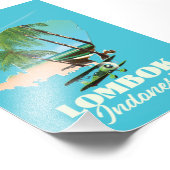 Impression Photo carte de Lombok Indonésie (Coin)