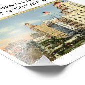 Impression Photo Carte de Long Beach CA Coordonnées Style Vintage (Coin)