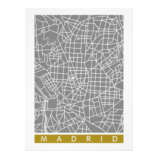 Impression Photo Carte de Madrid (Devant)