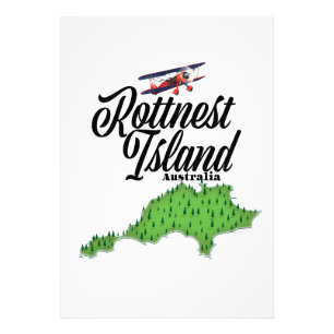 Impression Photo Carte de Rottnest Island Australie
