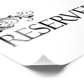 Impression Photo Carte de table réservée au mariage (Coin)