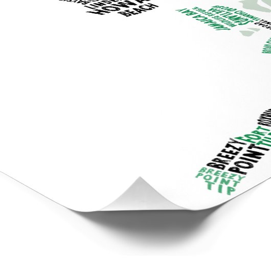 Impression Photo Carte de typographie de Queens NY Imprimer (Coin)