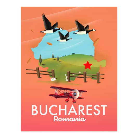 Impression Photo carte de vacances à Bucarest Roumanie (Devant)