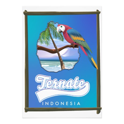 Impression Photo Carte de voyage de Nias Island Indonésie (Devant)