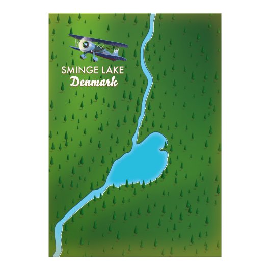 Impression Photo Carte de voyage de Sminge Lake Danemark (Devant)