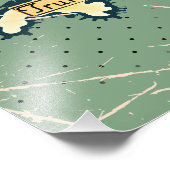 Impression Photo Carte de Voyage illustrée de l'Angleterre (Coin)