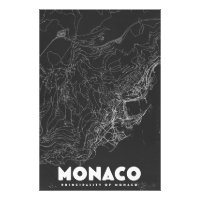 Carte de voyage vintage de Monaco