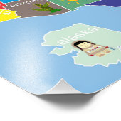 Impression Photo Carte des États-Unis pour les enfants (Coin)