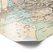 Impression Photo Carte des rois, reines, Long Island (Coin)