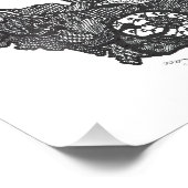 Impression Photo Carte d'Irlande conception d'impression de dentell (Coin)