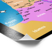 Impression Photo Carte d'Israël Premier siècle (Coin)