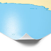 Impression Photo Carte du golfe de l'Amérique (Coin)