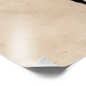 Impression Photo carte du monde noir (Coin)