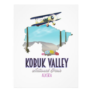 Impression Photo carte du parc national de la vallée de Kobuk en Al