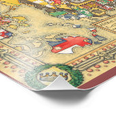 Impression Photo Carte héraldique du monde connu (Coin)