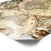 Impression Photo Carte historique détaillée (Coin)