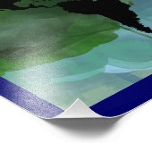 Impression Photo Carte noire du monde abstrait (Coin)