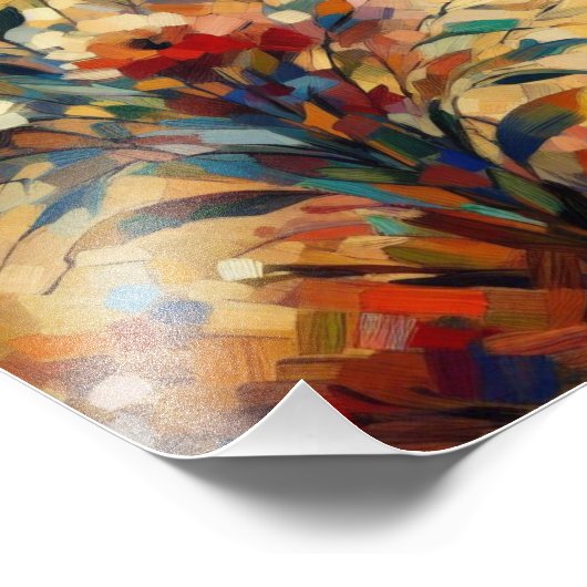 Impression Photo Carte postale à fleurs dali (Coin)