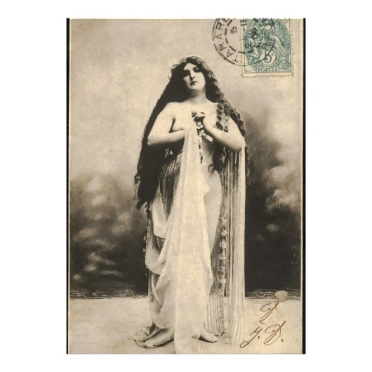 Impression Photo Carte postale Déesse Ethérée vintage (Devant)