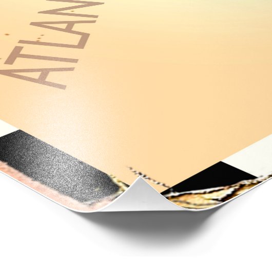 Impression Photo Carte Rétro De L'Europe. (Coin)