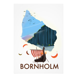Impression Photo Carte Viking de l'île de Bornholm