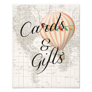 Impression Photo Cartes et cadeaux Panneau Baby shower à air chaud