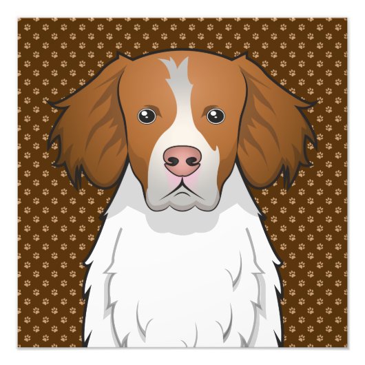 Impression Photo Cartographie de chiens bretons pattes (Devant)