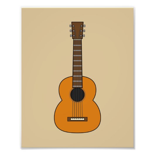 Impression Photo Carton simple de guitare acoustique (Devant)