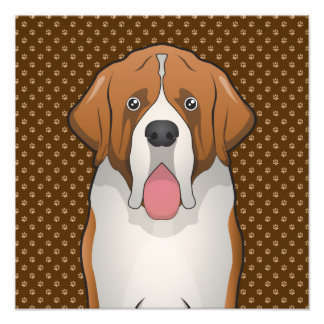 Impression Photo Cartoon Saint Bernard (Saint Bernard)