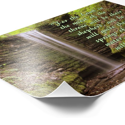 Impression Photo Cascade avec verset 7:17 Rev. (Coin)